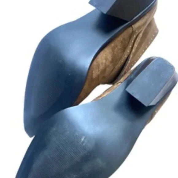 Seven7 Brown Dallas Faux Suede Boot Studded Ankle Bootie Suede Women'sSize 11 - Picture 7 of 8